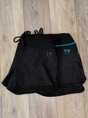 Green Apple Black Athletic Shorts, 2 Pair